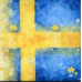 Ceramic Tile - Sweden Flag & Flowers